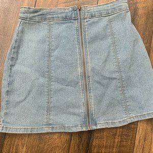 Jean Skirt-Zip Front